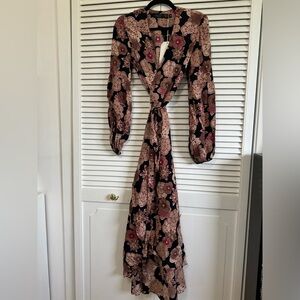 RARE NWT CHRISTY DAWN - The Bergen Wrap Maxi Dress in Night Blossom size Medium